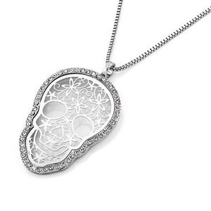 💀 Silver Sugar Skull Necklace